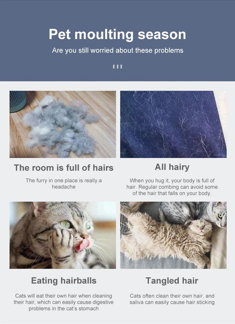 Dog Hair Remover Brush – Cat & Dog Grooming Comb