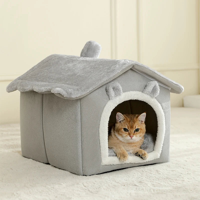 Foldable Pet House – Removable Washable Cat & Puppy Cave