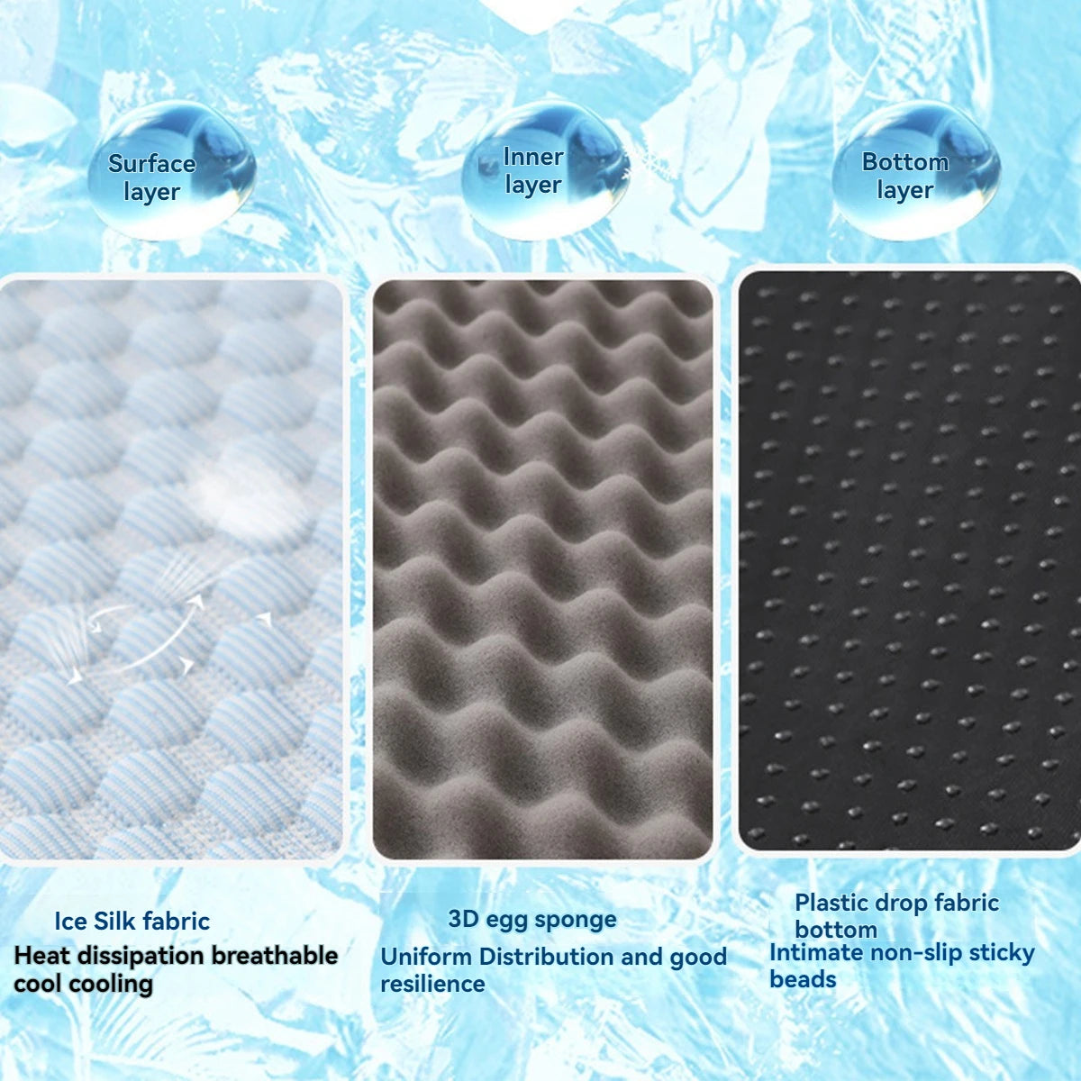 Breathable Cooling Dog & Cat Bed – Ice Silk Summer Cushion