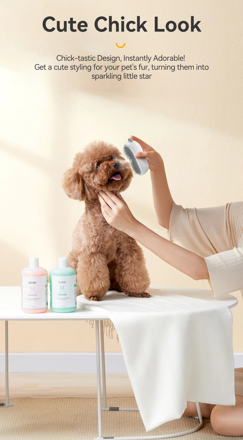 ROJECO Electric Pet Steam Comb – Cat & Dog Hair Removal