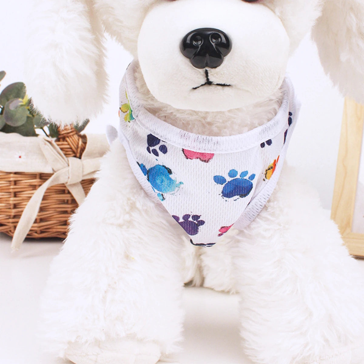 Footprint Print Dog Vest – Summer Breathable T-Shirt