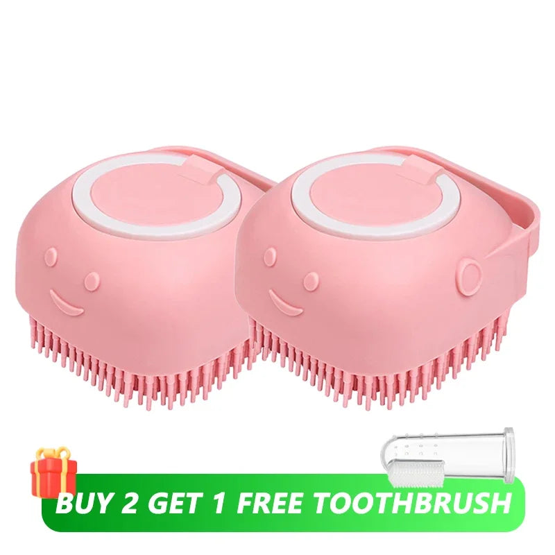 2-in-1 Pet Bath & Massage Brush