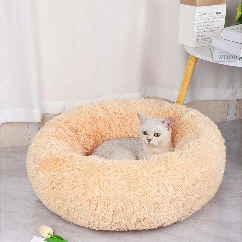 Plush Pet Nest – Warm Round Cat & Dog Bed