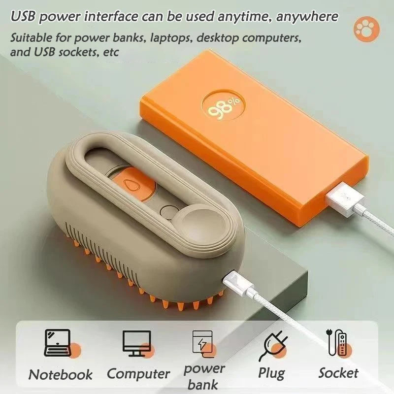 3-in-1 Pet Spray & Massage Brush – Cat & Dog Grooming Tool