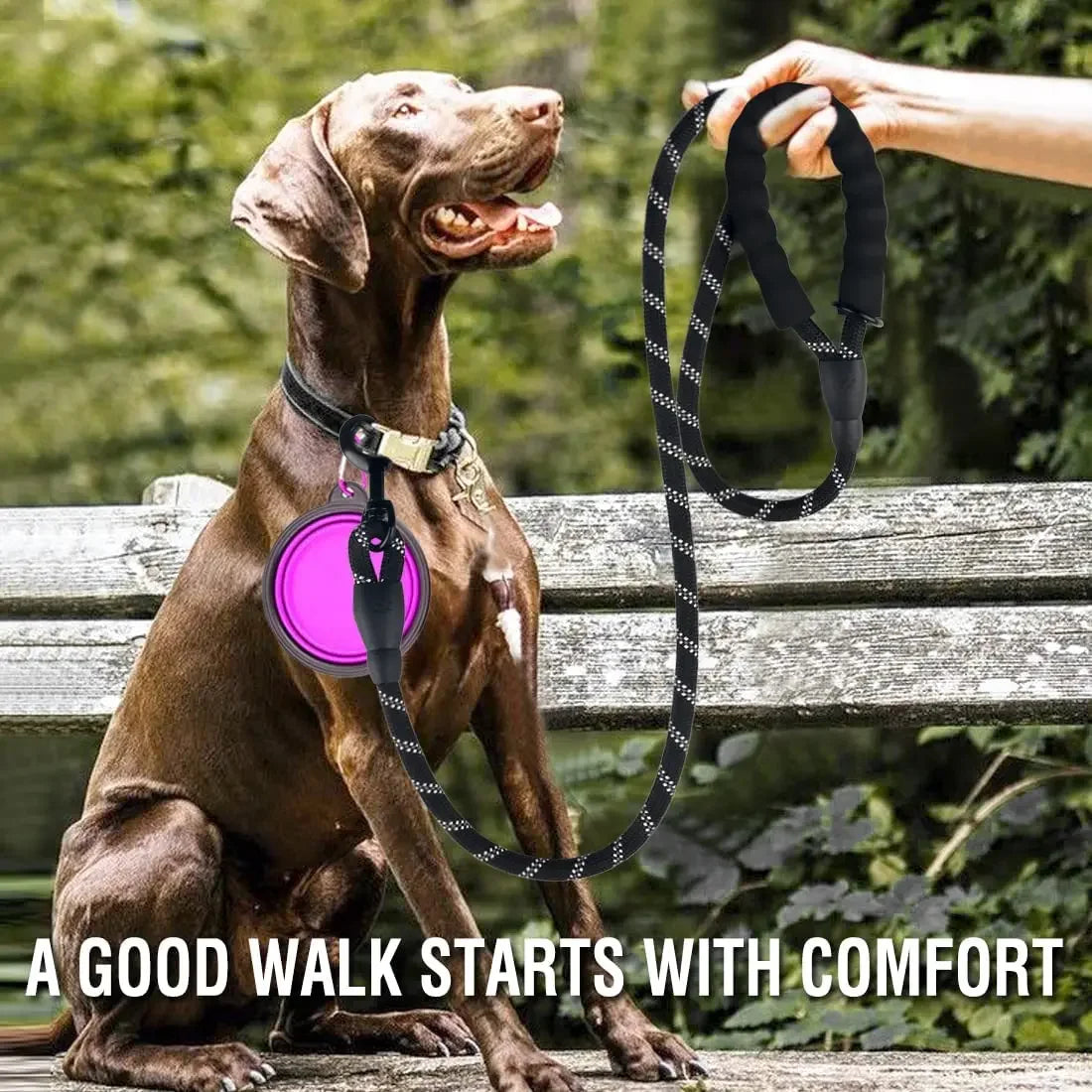 Strong Reflective Dog Leash – Adjustable for All Sizes